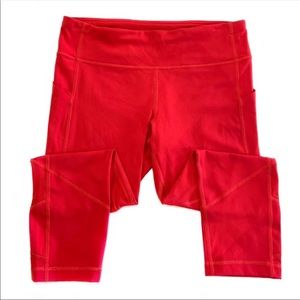 Red lululemon leggings Capri